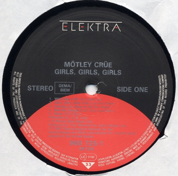 Mötley Crüe ~ Girls, Girls, Girls (Vinyl) - Djungel & Jazz