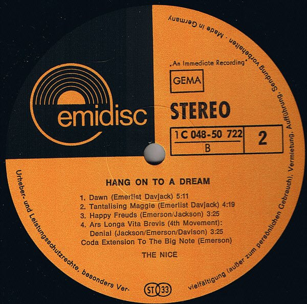 The Nice ~ Hang On To A Dream (Vinyl) - Djungel & Jazz