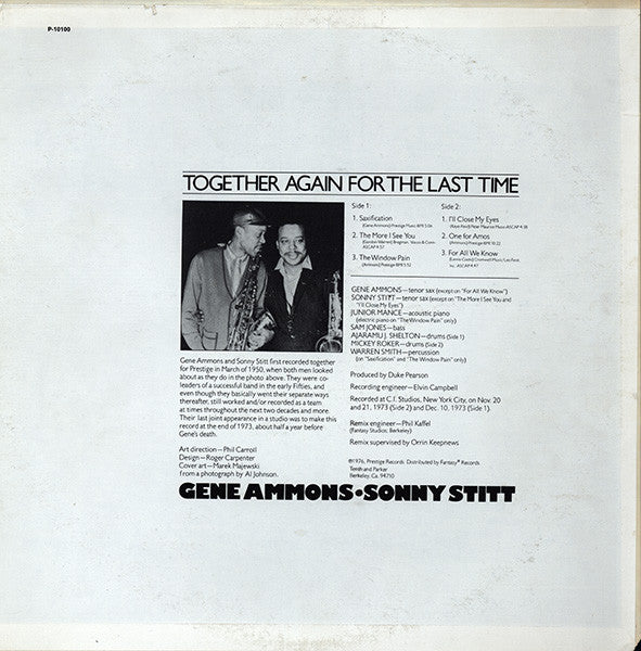 Gene Ammons / Sonny Stitt ~ Together Again For The Last Time (Vinyl) - Djungel & Jazz