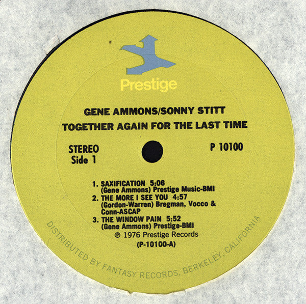 Gene Ammons / Sonny Stitt ~ Together Again For The Last Time (Vinyl) - Djungel & Jazz