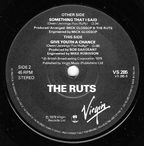 Ruts ~ Something That I Said (Vinyl) - Djungel & Jazz