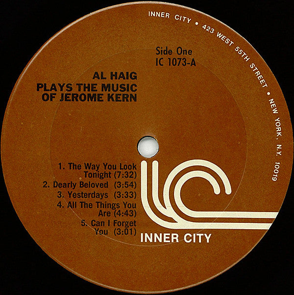 Al Haig ~ Al Haig Plays The Music Of Jerome Kern (Vinyl) - Djungel & Jazz