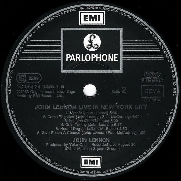 John Lennon ~ Live In New York City (Vinyl) - Djungel & Jazz