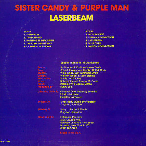Sister Candy & Purpleman ~ Laserbeam (Vinyl) - Djungel & Jazz
