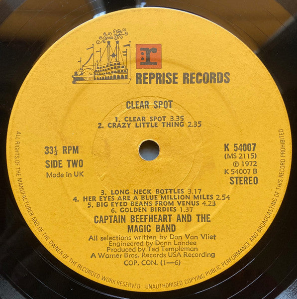 Captain Beefheart And The Magic Band ~ Clear Spot (Vinyl) - Djungel & Jazz