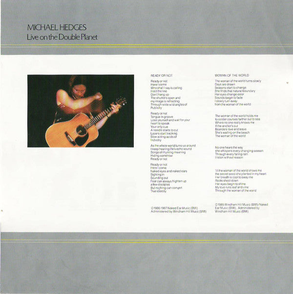 Michael Hedges ~ Live On The Double Planet (Vinyl) - Djungel & Jazz
