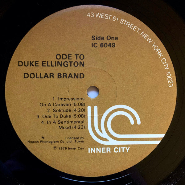 Dollar Brand ~ Ode To Duke Ellington (Vinyl) - Djungel & Jazz