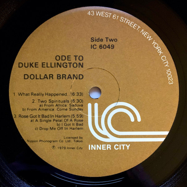 Dollar Brand ~ Ode To Duke Ellington (Vinyl) - Djungel & Jazz
