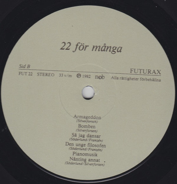 22 För Många ~ 22 För Många (Vinyl) - Djungel & Jazz