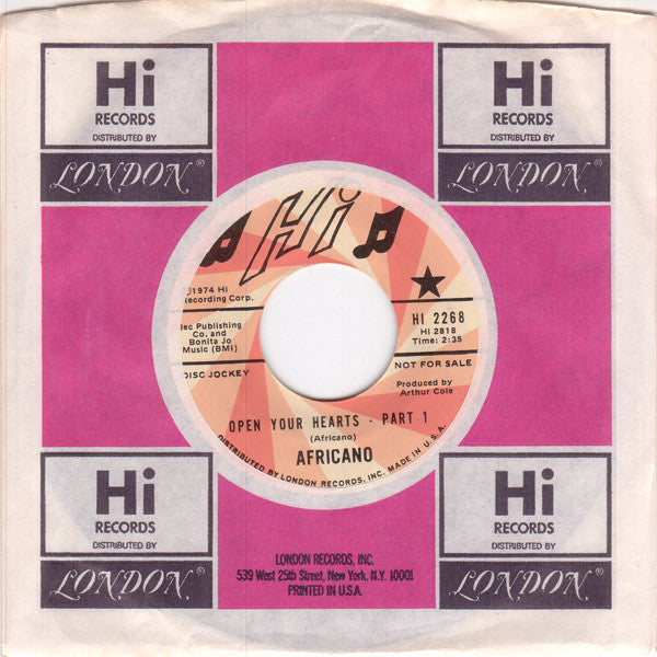 Africano ~ Open Your Hearts (Vinyl) - Djungel & Jazz