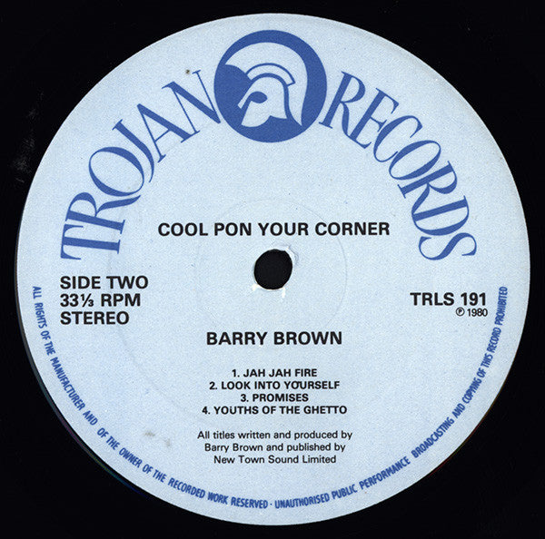 Barry Brown : Cool Pon Your Corner (LP, Album)