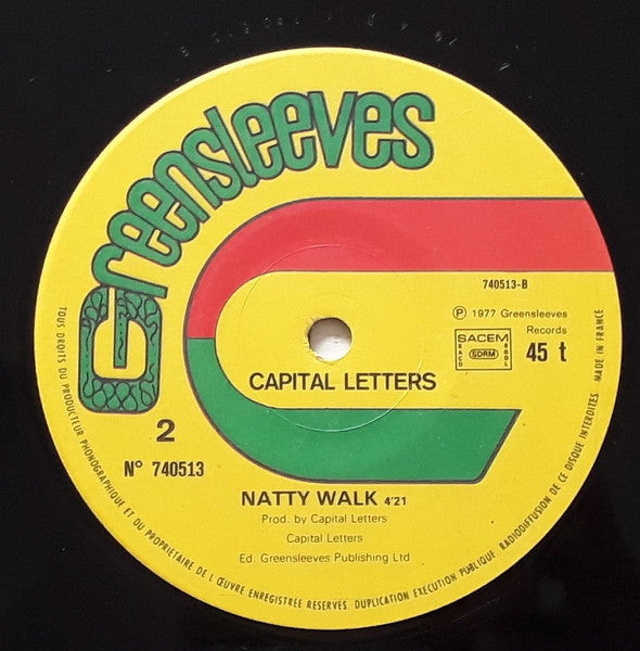 Capital Letters ~ Smoking My Ganja (Vinyl) - Djungel & Jazz