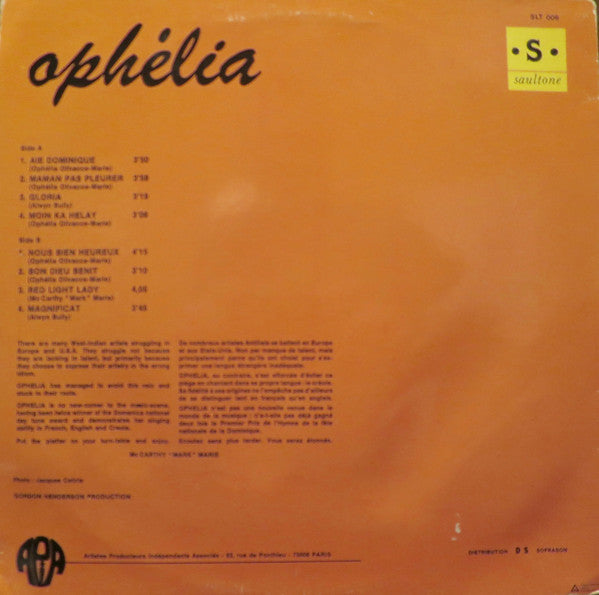Ophélia Olivaccé-Marie : Ophélia (LP, Album)