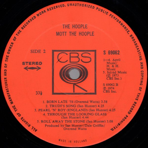 Mott The Hoople : The Hoople (LP, Album)