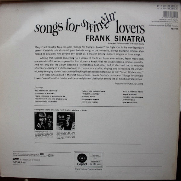 Frank Sinatra ~ Songs For Swingin' Lovers (Vinyl) - Djungel & Jazz