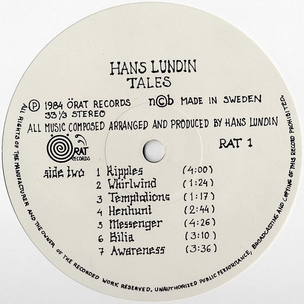 Hans Lundin : Tales (LP)
