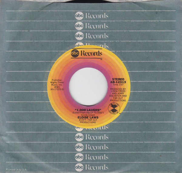 Eloise Laws ~ 1,000 Laughs / You're Incredible (Vinyl) - Djungel & Jazz