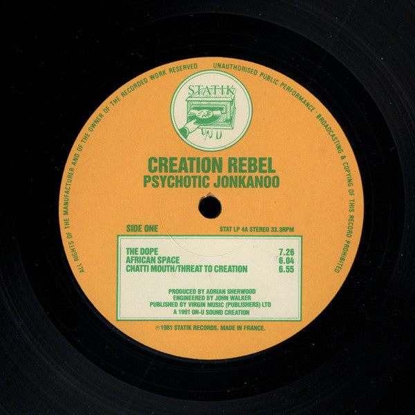 Creation Rebel : Psychotic Jonkanoo (LP, Album)