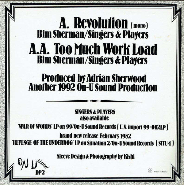 Bim Sherman / Singers & Players : Revolution (10")