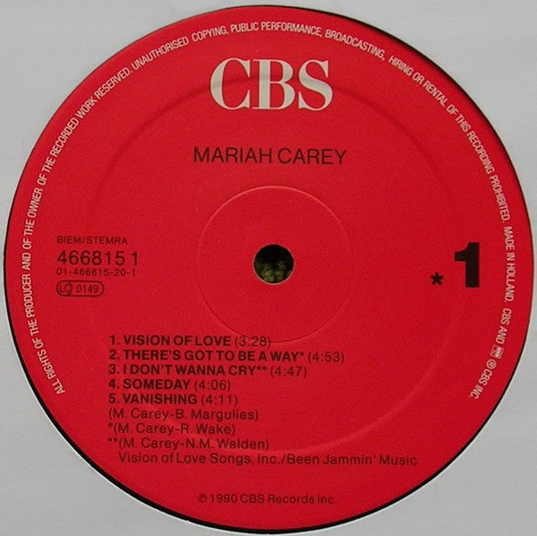 Mariah Carey ~ Mariah Carey (Vinyl) - Djungel & Jazz