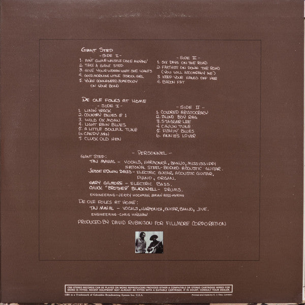 Taj Mahal ~ Giant Step / De Ole Folks At Home (Vinyl) - Djungel & Jazz