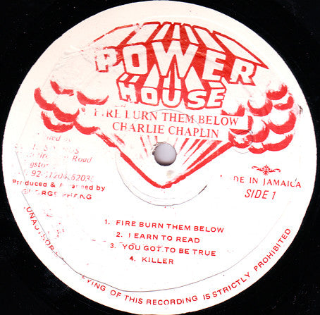 Charlie Chaplin (2) : Fire Burn Them Below (LP, RP)