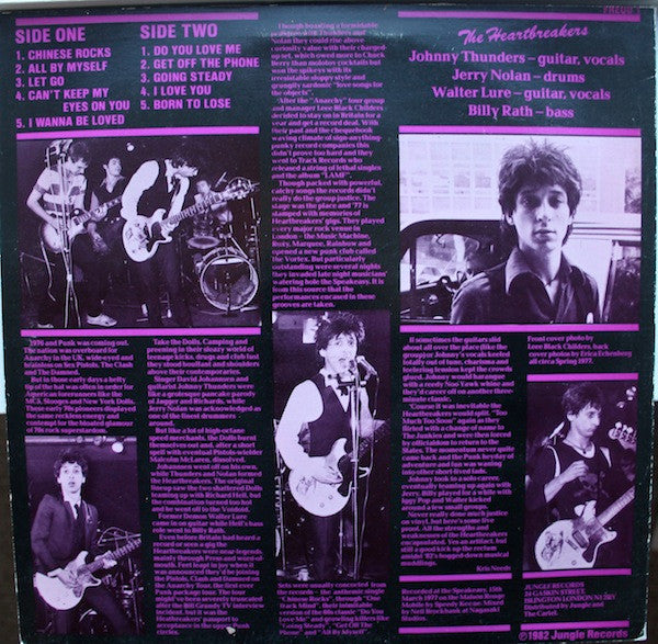 Johnny Thunders & The Heartbreakers ~ D.T.K. (Live At The Speakeasy) (Vinyl) - Djungel & Jazz