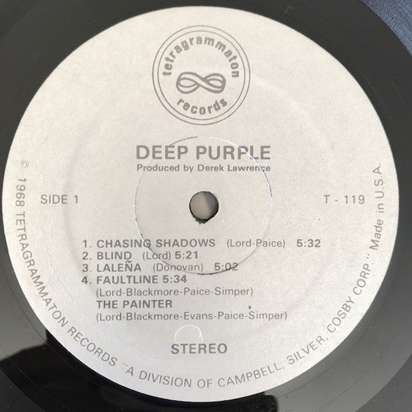 Deep Purple : Deep Purple (LP, Album, RE, Unofficial)
