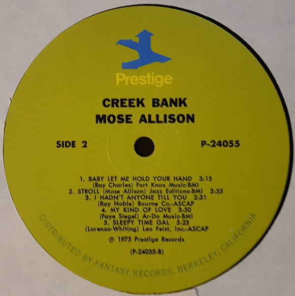 Mose Allison ~ Creek Bank (Vinyl) - Djungel & Jazz