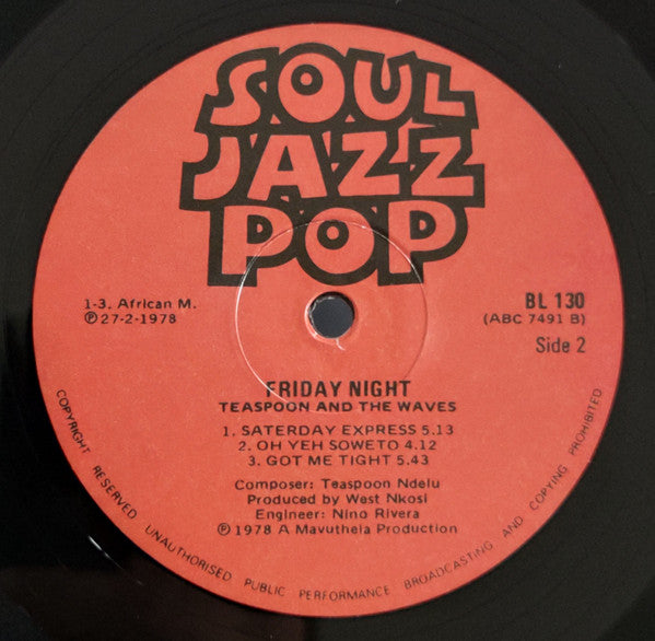 Teaspoon Ndelu & The Waves ~ Teaspoon & The Waves (Vinyl) - Djungel & Jazz