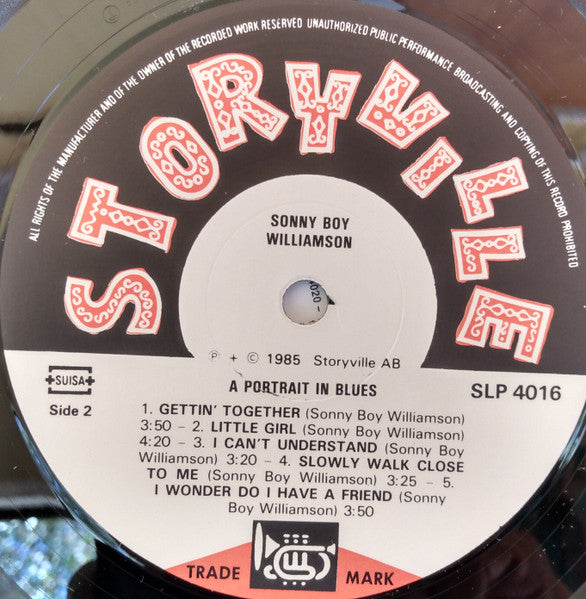 Sonny Boy Williamson  ~ A Portrait In Blues (Vinyl) - Djungel & Jazz