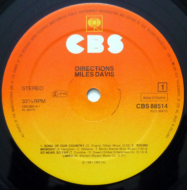 Miles Davis ~ Directions (Vinyl) - Djungel & Jazz