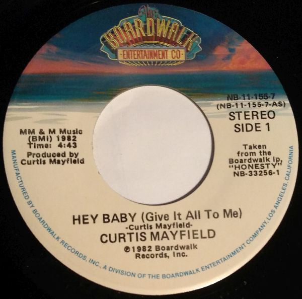 Curtis Mayfield ~ Hey Baby (Give It All To Me) / Summer Hot (Vinyl) - Djungel & Jazz