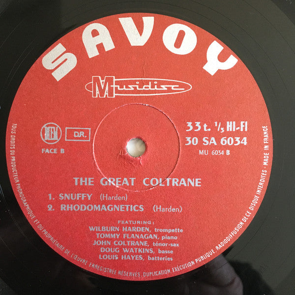 John Coltrane : The Great Coltrane (LP, Album, RE)