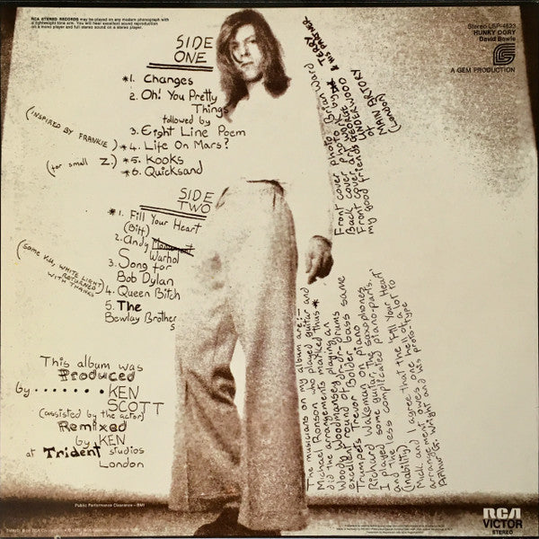 David Bowie : Hunky Dory (LP, Album)