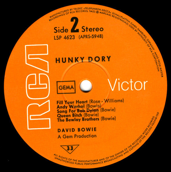 David Bowie : Hunky Dory (LP, Album)