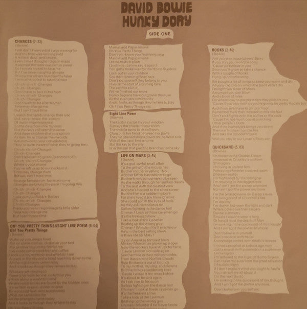 David Bowie : Hunky Dory (LP, Album)