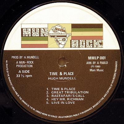 Hugh Mundell : Time And Place (LP, Album)