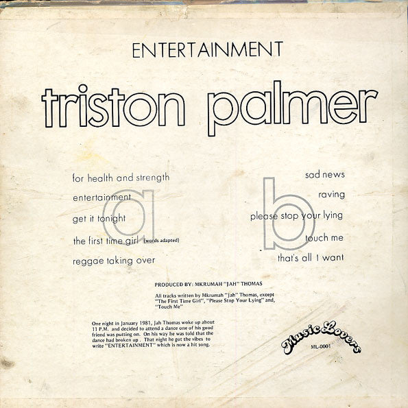 Tristan Palmer : Entertainment (LP)
