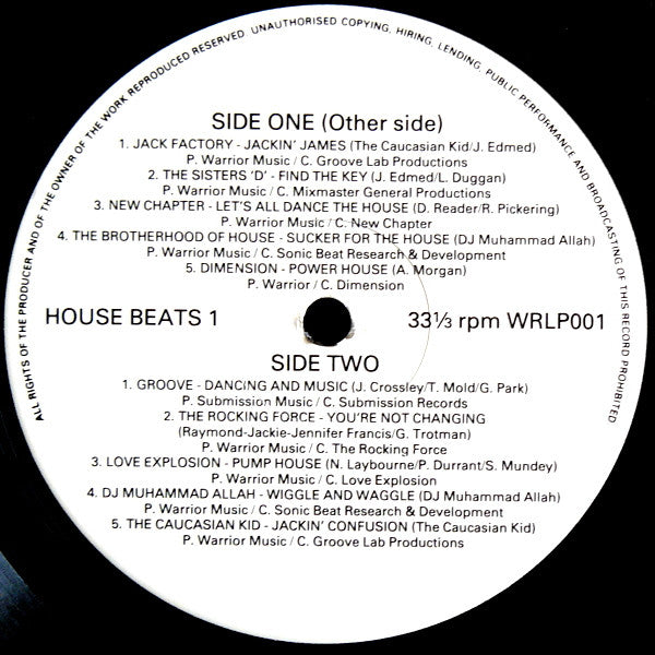 Various ~ House Beats 1 (Vinyl) - Djungel & Jazz