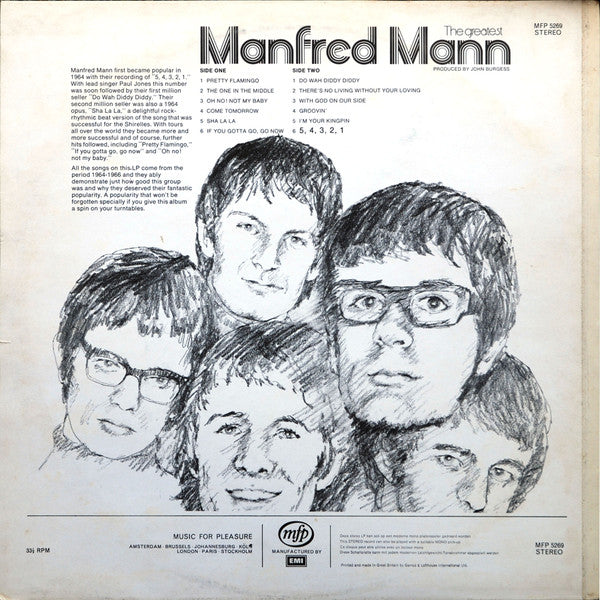 Manfred Mann ~ The Greatest (Vinyl) - Djungel & Jazz