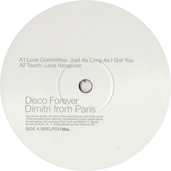 Dimitri From Paris ~ Disco Forever (The Sound Of Underground Disco) (Vinyl) - Djungel & Jazz
