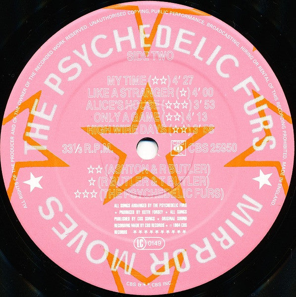 The Psychedelic Furs ~ Mirror Moves (Vinyl) - Djungel & Jazz