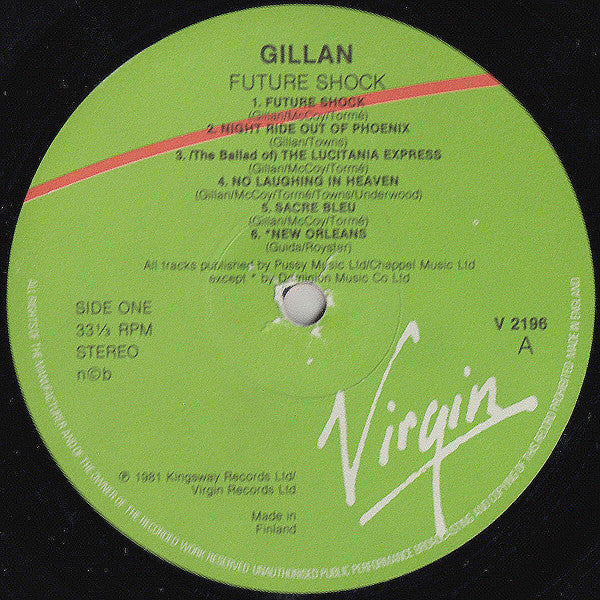 Gillan ~ Future Shock (Vinyl) - Djungel & Jazz