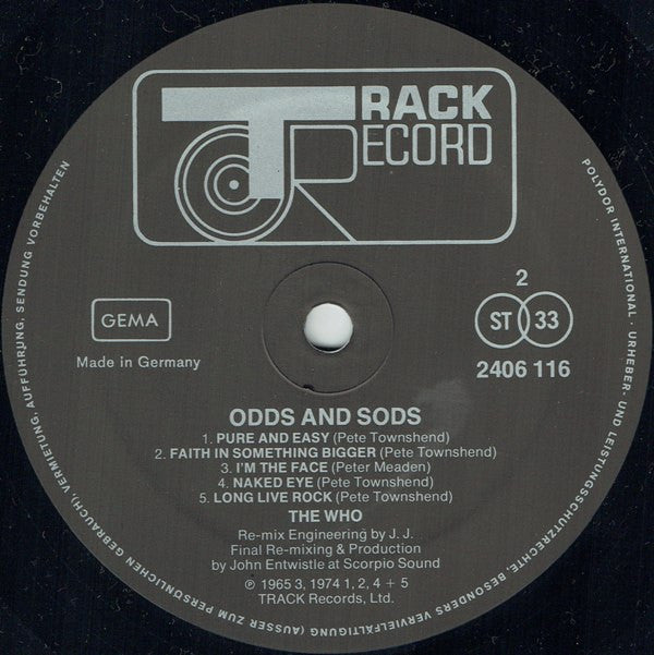 The Who ~ Odds & Sods (Vinyl) - Djungel & Jazz