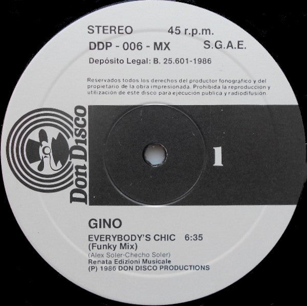 Gino ~ Everybody's Chic (Vinyl) - Djungel & Jazz