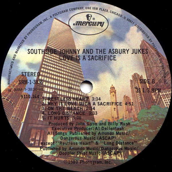 Southside Johnny & The Asbury Jukes ~ Love Is A Sacrifice (Vinyl) - Djungel & Jazz