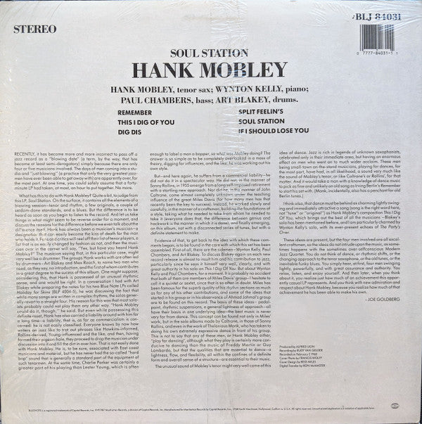Hank Mobley ~ Soul Station (Vinyl) - Djungel & Jazz