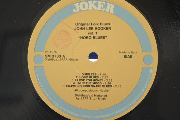 John Lee Hooker : Vol. 1 - Hobo Blues (LP, Comp, RE)