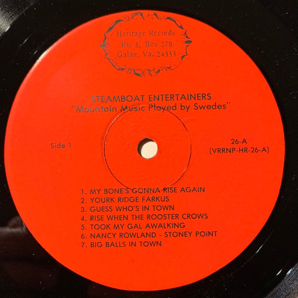 The Steamboat Entertainers ~ Mountain Music Played By Swedes (Vinyl) - Djungel & Jazz